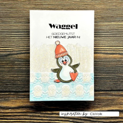 Vaessen Creative Clear Stamp CREATES CHRISTMAS PENGUIN 1 by Carla Creates
