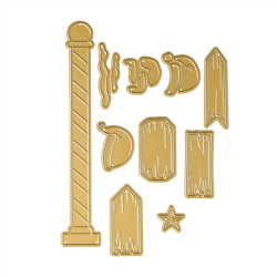 Vaessen Creative Stamp & Die Set Northpole Signposts