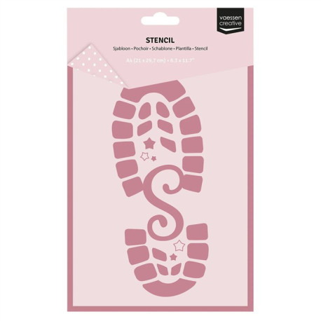 Vaessen Creative Stencil Shoe Santa Claus A4