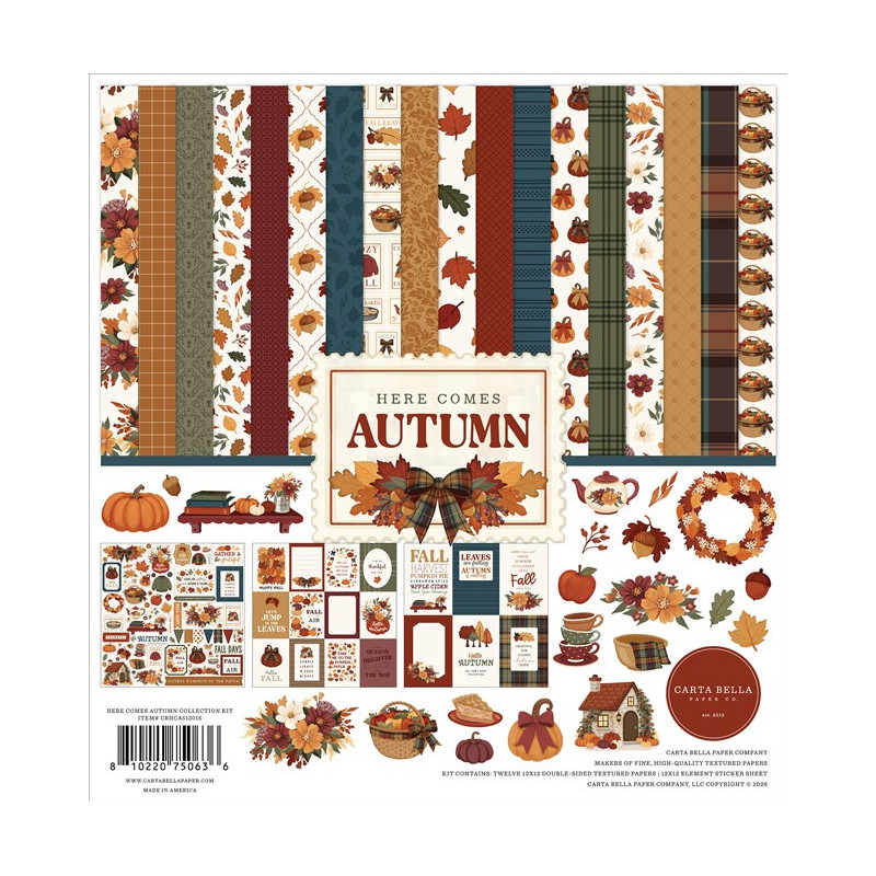 Carta Bella Here Comes Autumn Paper Pad 30x30cm