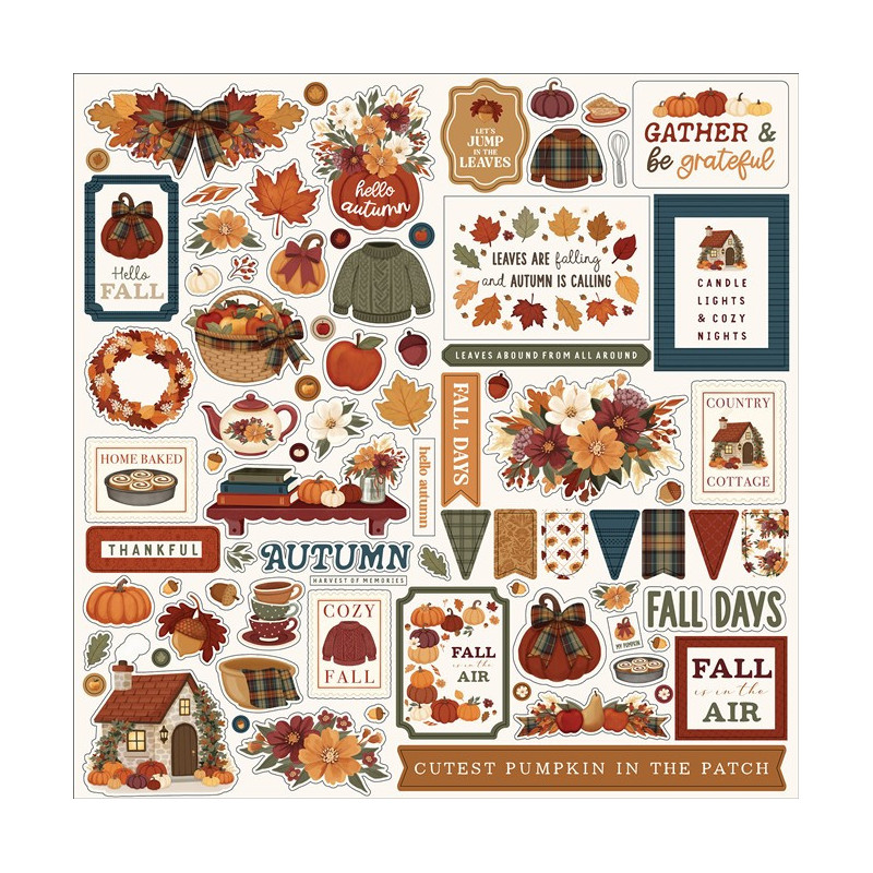 Carta Bella Here Comes Autumn Element Stickers
