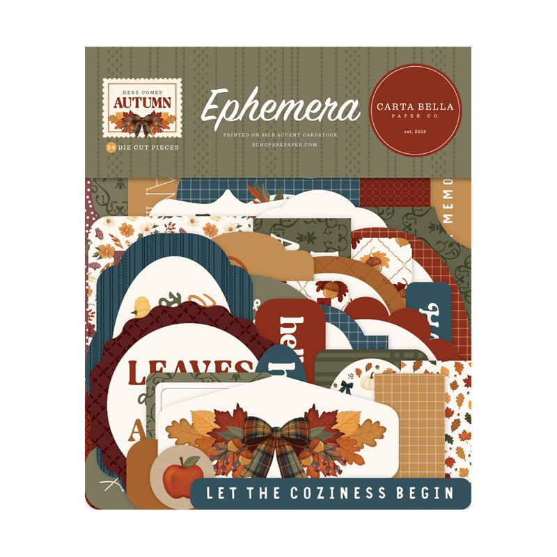 Carta Bella Here Comes Autumn Ephemera 34pz