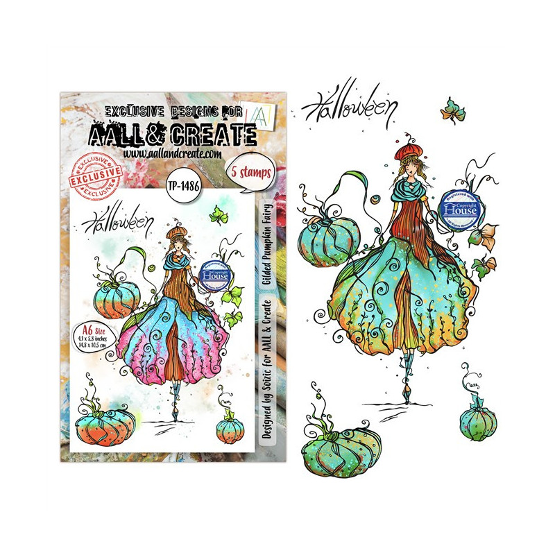 AALL & Create Stamp Set A6 1486 Gilded Pumpkin Fairy