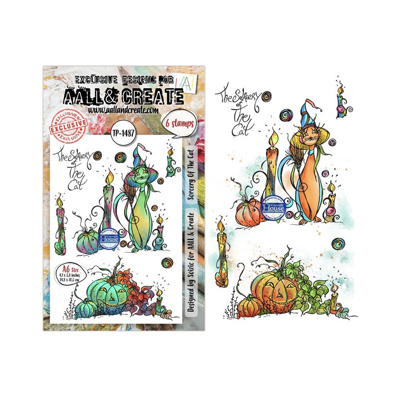 PREORDINE! AALL & Create Stamp Set A6 1487 Sorcery Of The Cat
