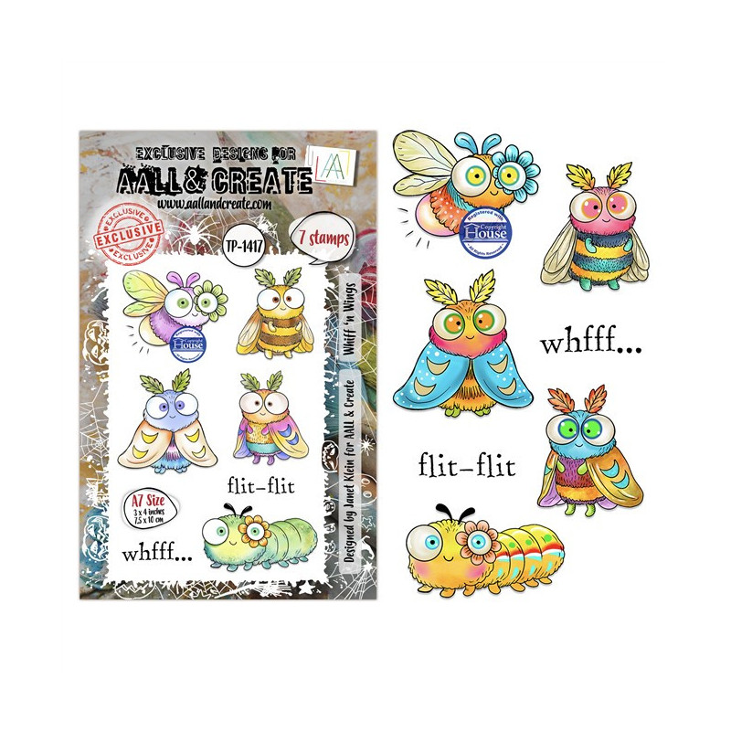 AALL & Create Stamp Set A7 1417 Whiff ‘n Wings