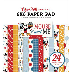 Echo Park Mouse And Me Birthday Paper Pad 15x15cm