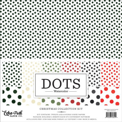 Echo Park Watercolor Polka Dots Christmas Collection Kit 30x30cm