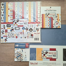 Echo Park Mouse And Me Birthday Coordinating Solids Paper Pack 30x30cm