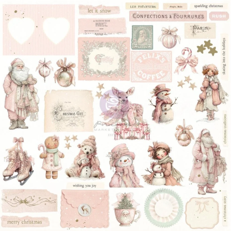 Prima Marketing Christmas Blush Ephemera Frosty Memories by Frank Garcia 100pz