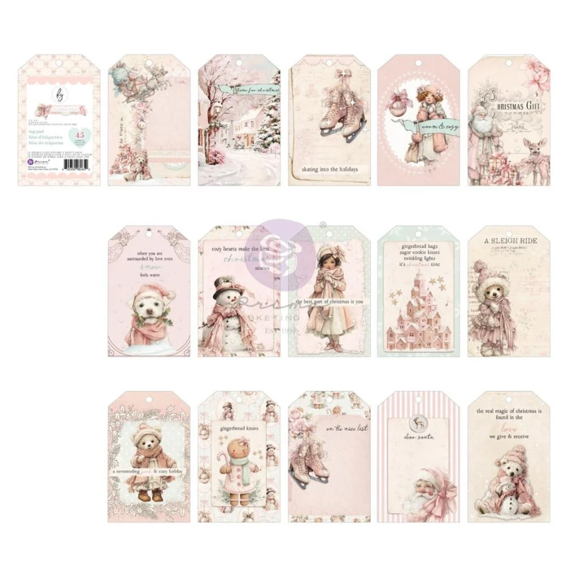Prima Marketing Christmas Blush Tag Pad by Frank Garcia