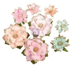 Prima Marketing Christmas Blush Flowers Warm & Cozy by Frank Garcia 8pezzi
