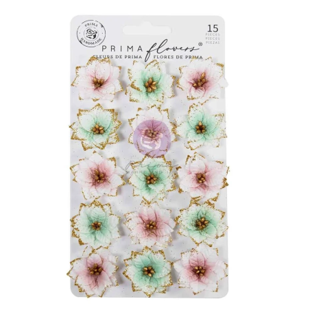 Prima Marketing Christmas Blush Flowers Snowy Morning by Frank Garcia 20pezzi