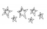 Frantic Stamper Precision Die Reverse Cut Stitched Country Stars