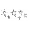 Frantic Stamper Precision Die Reverse Cut Stitched Country Stars
