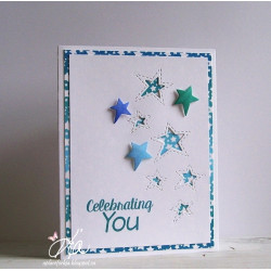 Frantic Stamper Precision Die Reverse Cut Stitched Country Stars