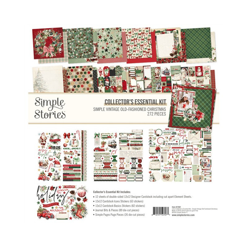 Simple Stories Simple Vintage Old-Fashioned Christmas Collector's Essential Kit