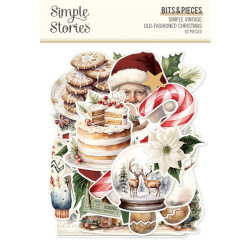 Simple Stories Simple Vintage Old-Fashioned Christmas Bits & Pieces 92pz