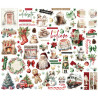 Simple Stories Simple Vintage Old-Fashioned Christmas Bits & Pieces 92pz