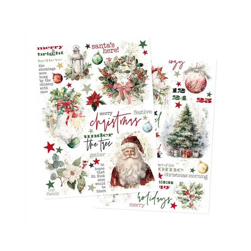 Simple Stories Simple Vintage Old-Fashioned Christmas Rub Ons