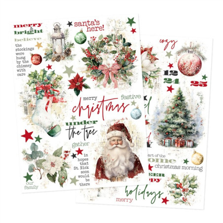 Simple Stories Simple Vintage Old-Fashioned Christmas Rub Ons