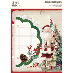 Simple Stories Simple Vintage Old-Fashioned Christmas 6x8 Inch Binder Inserts