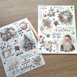Simple Stories Simple Vintage Old-Fashioned Christmas Rub Ons