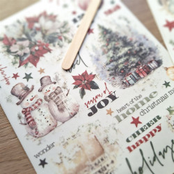 Simple Stories Simple Vintage Old-Fashioned Christmas Rub Ons