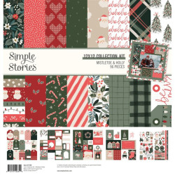 Simple Stories Mistletoe & Holly Collection Kit 30x30cm