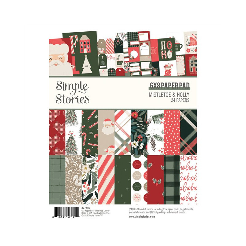 Simple Stories Simple Vintage Old-Fashioned Christmas Paper Pad 15x20cm