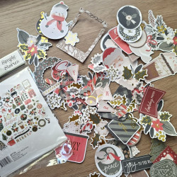 Simple Stories Mistletoe & Holly Bits & Pieces 111pz