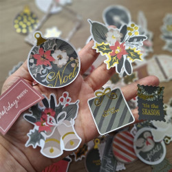 Simple Stories Mistletoe & Holly Bits & Pieces 111pz