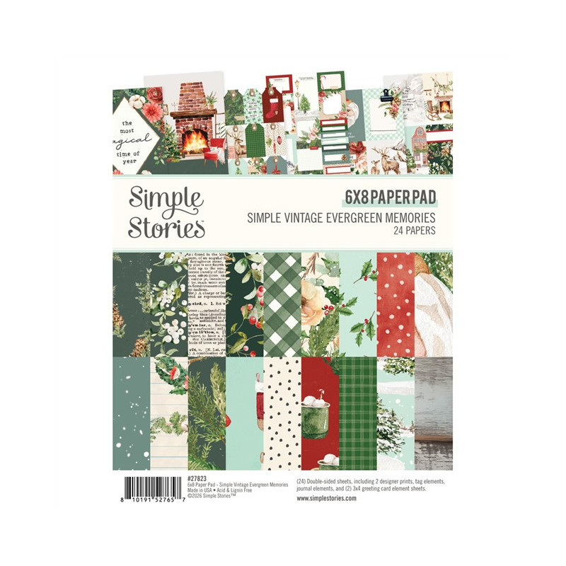 Simple Stories Simple Vintage Evergreen Memories Paper Pad 15x20cm