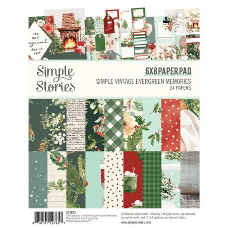 Simple Stories Simple Vintage Evergreen Memories Paper Pad 15x20cm