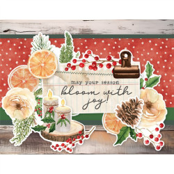 Simple Stories Simple Vintage Evergreen Memories FLORAL Bits & Pieces 42pz