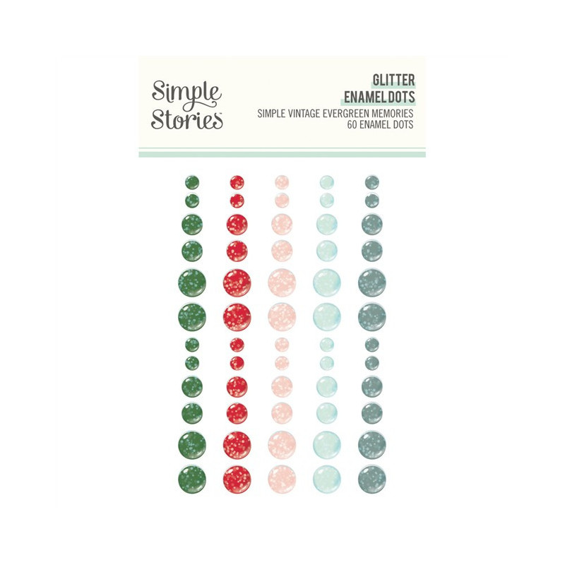 Simple Stories Pumpkins & Plaid Glitter Enamel Dots