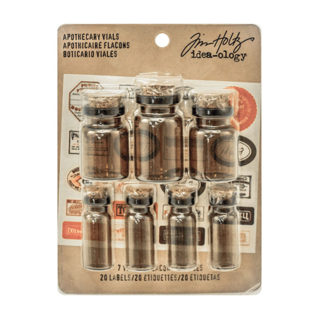 Idea-ology Tim Holtz Halloween Apothecary Vials 7pz
