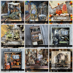 Idea-ology Tim Holtz Halloween Apothecary Vials 7pz