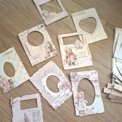 Prima Marketing Christmas Blush Ephemera Frosty Frames by Frank Garcia 76pz