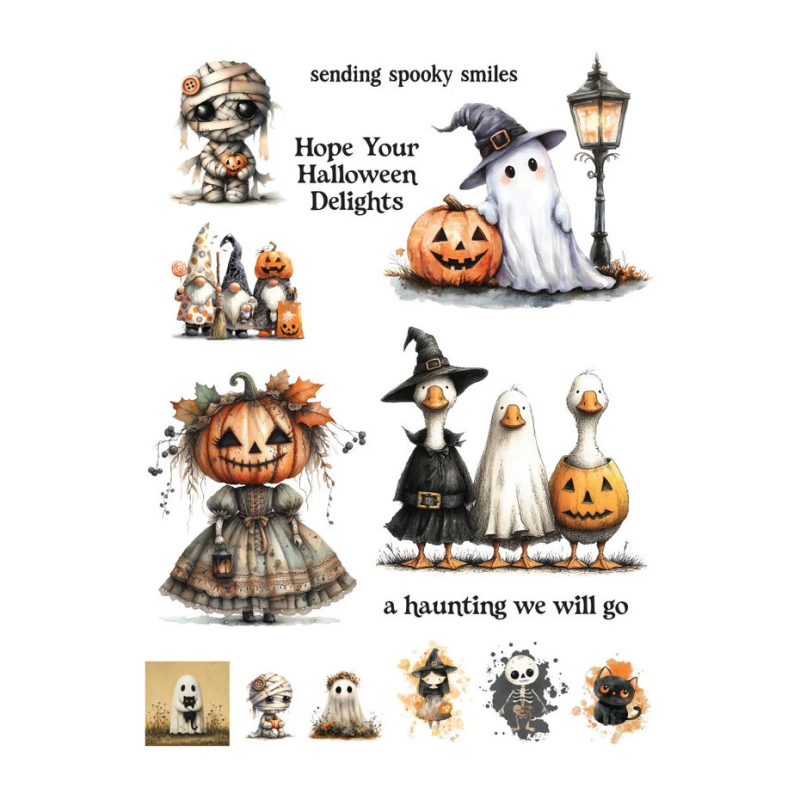 Spellbinders Simply Halloween Rub-On Sheets Tricks & Treats
