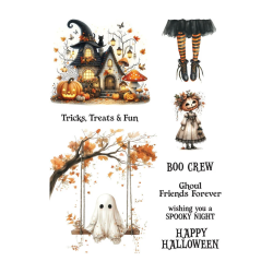 Spellbinders Simply Halloween Rub-On Sheets Tricks & Treats