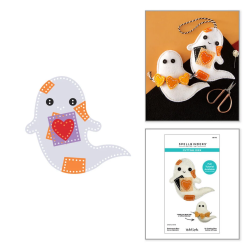 Spellbinders Halloween Felt Stitch & Create Felt Etched Dies Patchwork Boo by Nichol Spohr
