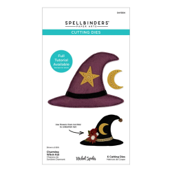 Spellbinders Halloween Felt Stitch & Create Felt Etched Dies Charming Witch Hat by Nichol Spohr