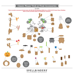 Spellbinders Classic Mouse Costume Party Etched Dies Trick-or-Treat Accessories