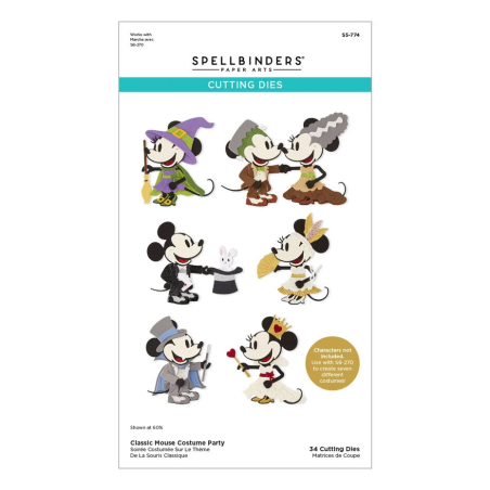 Spellbinders Classic Mouse Costume Party Etched Dies