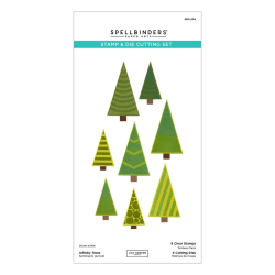 Spellbinders Snowflake Kisses Stamp & Die Set Infinity Trees by Lisa Horton