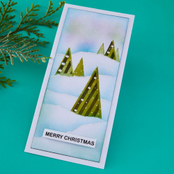 Spellbinders Snowflake Kisses Stamp & Die Set Infinity Trees by Lisa Horton