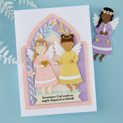 Spellbinders Bibi's Little Blessings Etched Dies Blessing Angels by Bibi Cameron