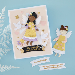 Spellbinders Bibi's Little Blessings Etched Dies Blessing Angels by Bibi Cameron