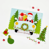 HERO ARTS Whimsical Wheels Letterpress + Foil & Cut Winter Words