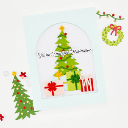 HERO ARTS Whimsical Wheels Letterpress + Foil & Cut Winter Words